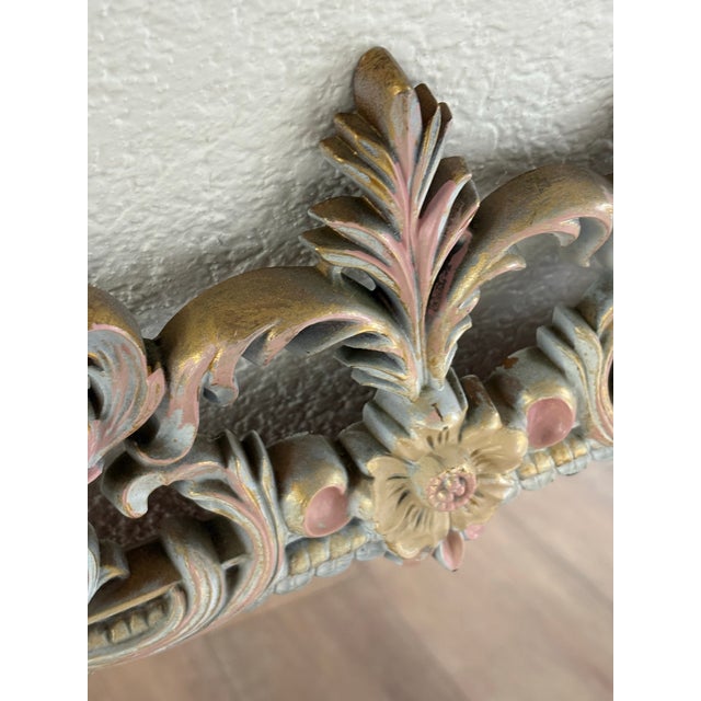 Vintage Midcentury Painted Wall Mirror For Sale - Image 10 of 12