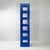 Italian modern blue wood bookcase by Aldo Cibic, 1980s Iconic bookcase with rectangular shape entirely in wood covered in...