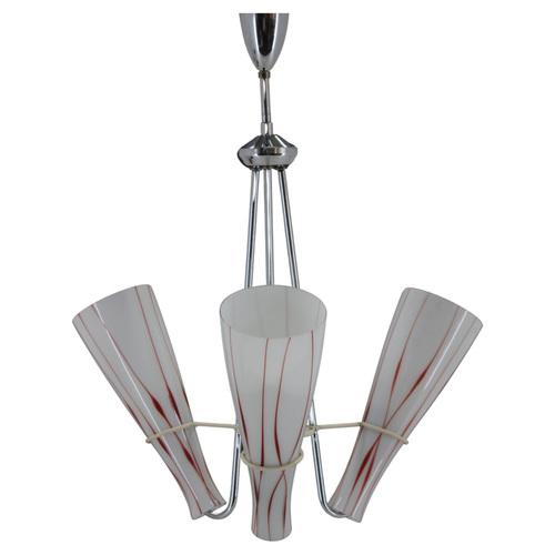 Czechoslovakian Glass Chandelier, 1970s For Sale - Image 13 of 13