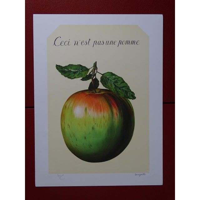 René MAGRITTE (1898-1967) Ceci n'est pas une pomme Lithograph on vellum BFK Rives paper, 2010 Signed in the plate Numbered...