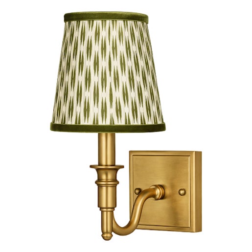 Green Velvet Weave Sconce Shade For Sale