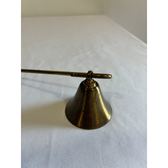 Vintage Brass Bell-Shaped Candle Snuffer For Sale In Oklahoma City - Image 6 of 7