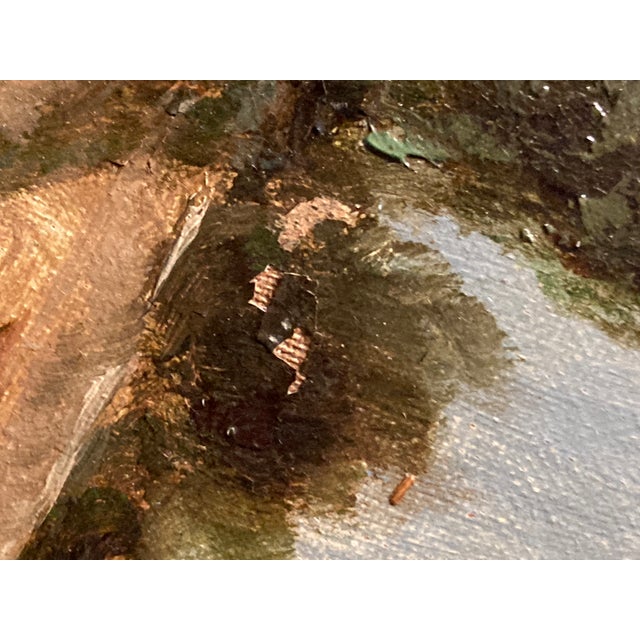 Peter Baumgartner, Seaside Landscape, 1800s, Oil on Canvas, Framed For Sale - Image 8 of 18