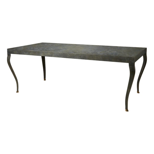 Painted Metal Dining Table / Desk Attributed to Joseph Stannard For Sale