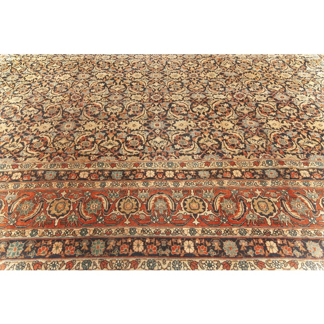 Fine Antique Kirman Rug in Black, Red and Yellow For Sale - Image 4 of 9