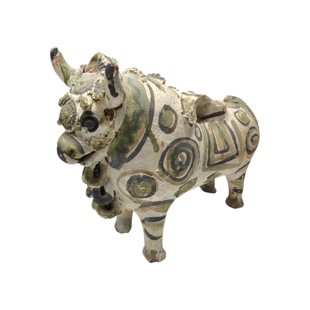 Vintage Torito De Pucará Peruvian Bull Sculpture Ceramic Folk Art Andes Decor For Sale - Image 18 of 18