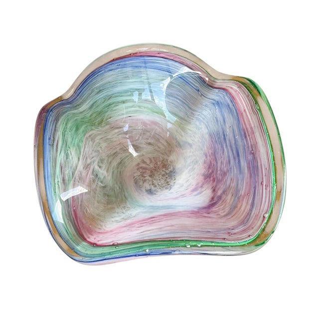 Murano Mid Century Murano Bowl For Sale - Image 4 of 9