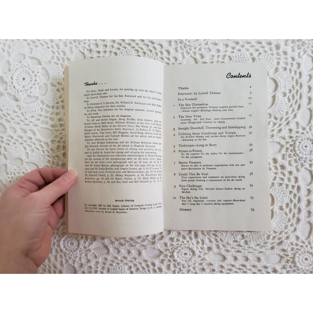 Mid-Century Modern 1961 Instant Skiing Book by Clif Taylor For Sale - Image 3 of 10