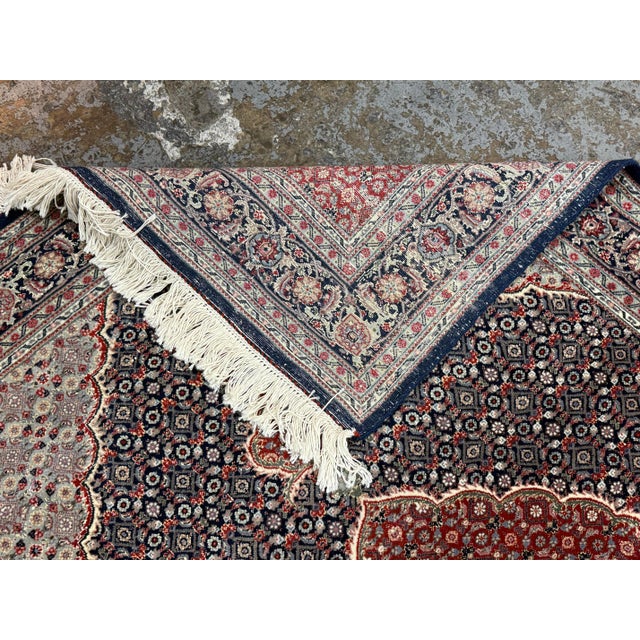 4ft X 6ft Persian Tabriz Mahi Wool & Silk Area Rug For Sale - Image 12 of 12