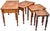 Brown Mid 20th Century Hand-Carved Floral-Patterned & Inlaid Nesting Tables- Set of 4 For Sale - Image 8 of 10