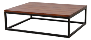 Ralph Lauren Industrial Wood Top Coffee Table