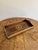 Wood Vintage Brass Inlaid Tray, 1920 For Sale - Image 7 of 7