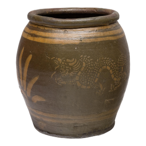 Chinese Twin Dragon Pot, C. 1920