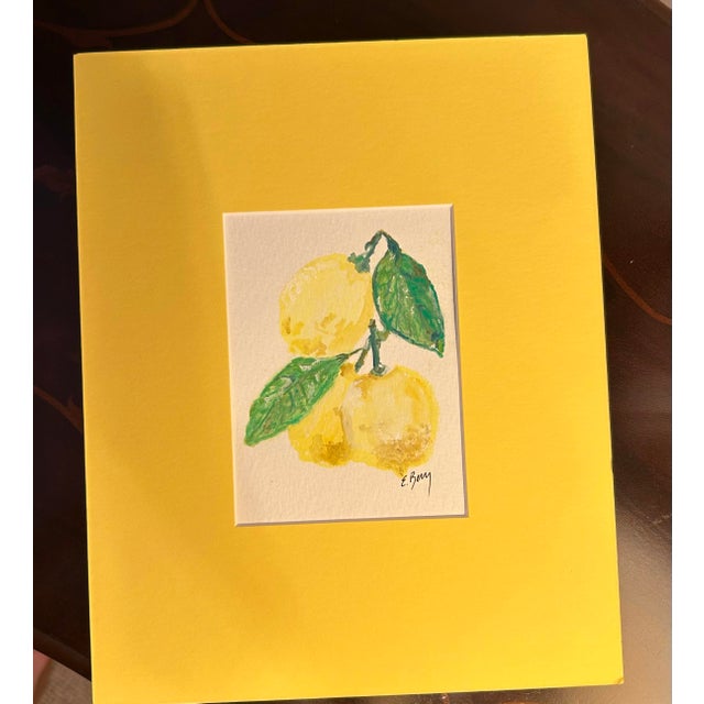 Traditional Watercolor Painting of Lemons by Elizabeth Berry For Sale - Image 3 of 5