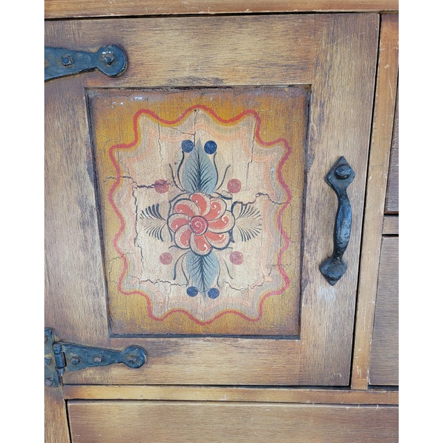Coronado Furniture Rancho / Western / Hacienda Buffet by Coronado Hand Painted Circa. 1930's For Sale - Image 4 of 18