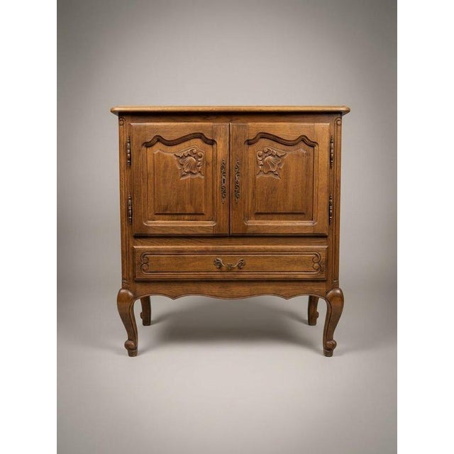 Mid-Century French Oak Side Cabinet For Sale - Image 6 of 6
