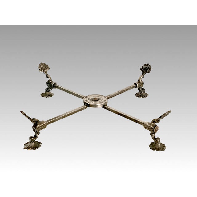 Adjustable Large Silver Metal Planter / Pot / Bowl Display Stand Pedestal / Trestle - Andrea by Sadek 8-12" For Sale - Image 4 of 8