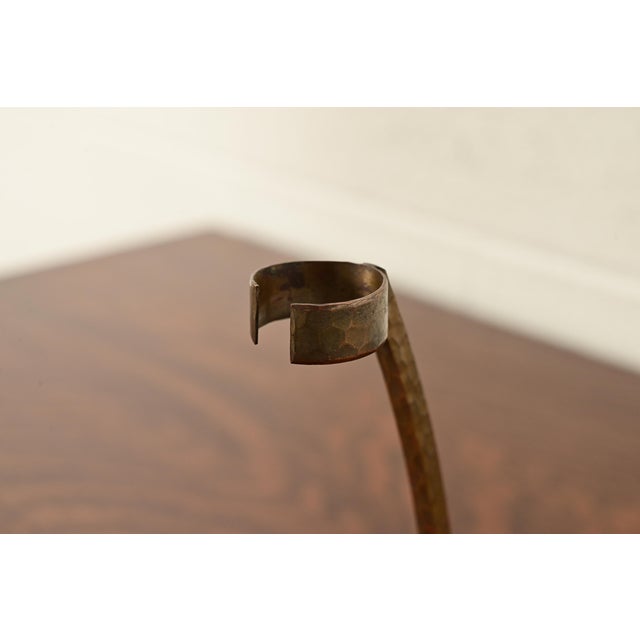 Brass Roycroft Arts & Crafts Hammered Brass Over Copper Bud Vase, Circa 1920s For Sale - Image 8 of 12