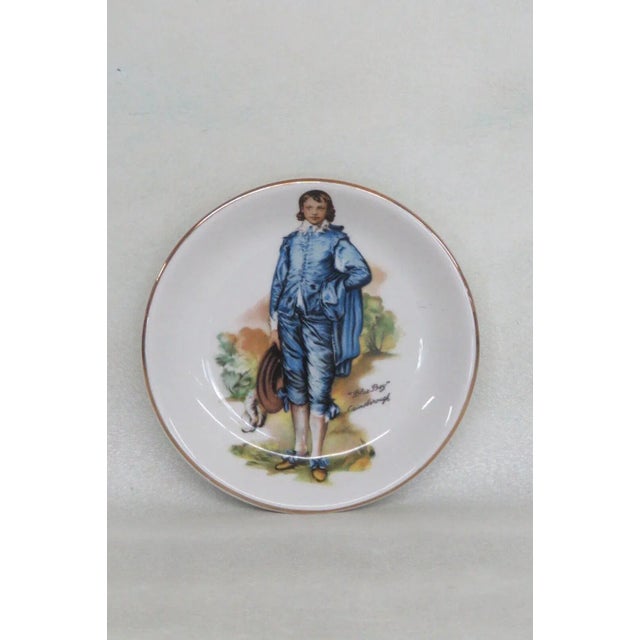White Wood and Sons England Porcelain Blue Boy Trinket Vanity Dish For Sale - Image 8 of 9