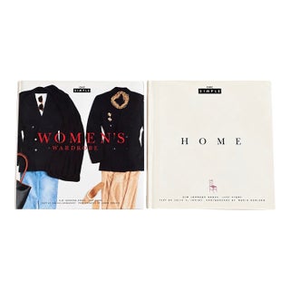 Vintage Chic Simple “Home” & “Women’s Wardrobe” Coffee Table Books – Set of 2 For Sale