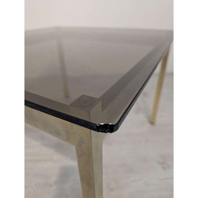 Brass and Glass Coffee Table, 1970s For Sale - Image 9 of 13