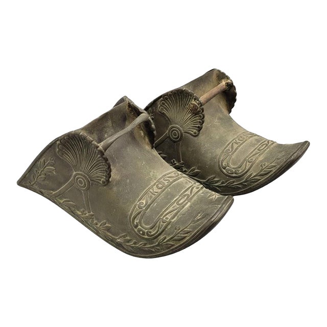 Antique Spanish Colonial Brass Conquistador Stirrups – Ornate Matched Pair For Sale