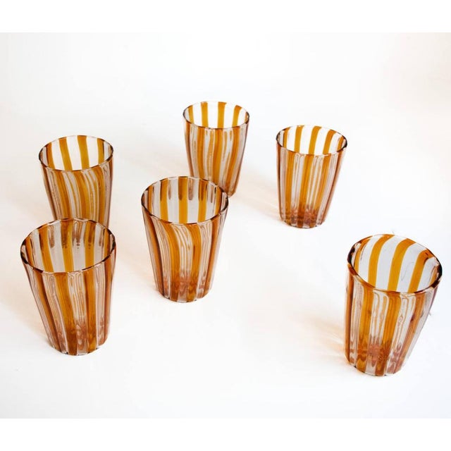 Mid-Century Modern Italian Murano Glassware by Angelo Ballarin for Ribes Studio, 2004, Set of 6 For Sale - Image 3 of 18