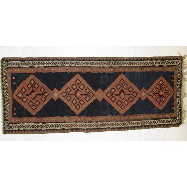 Wool, hand woven antique north west Persian Kilim.
