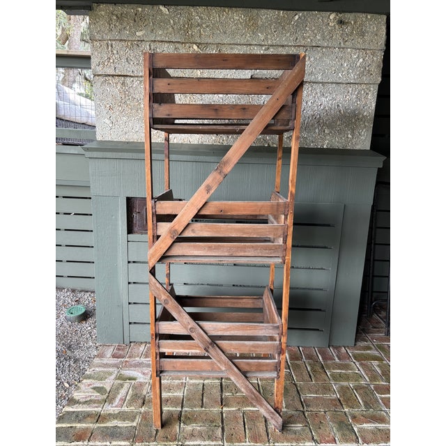 Farmhouse Vintage Rustic Wooden Farmhouse Market Display/Produce Stand For Sale - Image 3 of 15