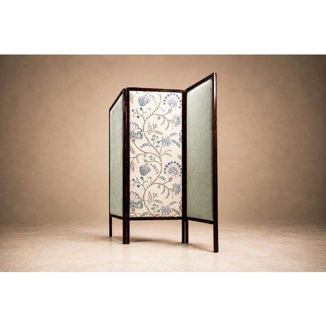 Three-Panel Screen in Brazilian Rosewood & Upholstered Fabrics by Sergio Rodrigues, 1960s For Sale In New York - Image 6 of 14