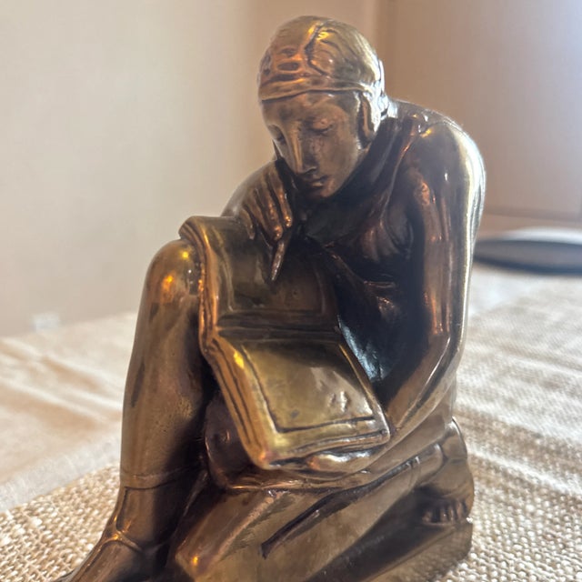 Art Deco Art Deco -- 1970's Pompeian Bronze Literature Bookend For Sale - Image 3 of 6
