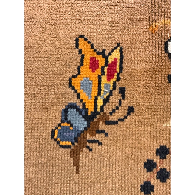 Large Antique Hand-Knotted Art Nouveau Floral Oriental Rug, 11’9” × 8’6”, Circa 1920–1950 For Sale In Los Angeles - Image 6 of 11