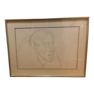 Original Drawing – Philip Grausman – Volume Sketch of Young Woman – 1982 For Sale