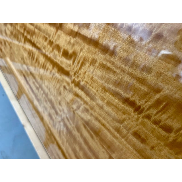 Mid 20th Century Giorgio Collection Satinwood & Leather Poster Bed For Sale - Image 5 of 12