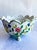 White Hand Painted Vintage Italian Lidded Dish With Flowers For Sale - Image 8 of 11
