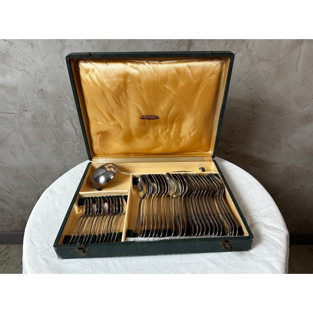 Silver-Plated Metal Box, 1950s, Set of 37 For Sale - Image 11 of 11