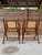 Ornamental & Decorative Materials Mid-20th Century English Campaign Faux Bamboo Folding Sling Armchairs With Cane Seats – Pair For Sale - Image 7 of 12