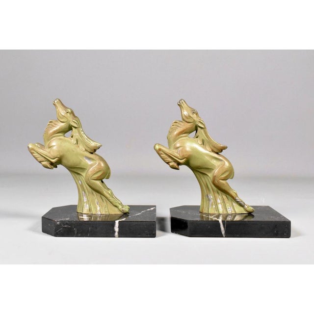 Art Deco Ibex Bookends by Franjou / Hippolyte Moreau, 1930s, Set of 2 For Sale - Image 14 of 15