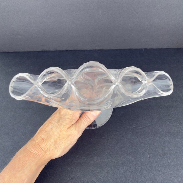 Transparent Art Nouveau Stevens & Williams Cut Crystal Tulipiere For Sale - Image 8 of 12