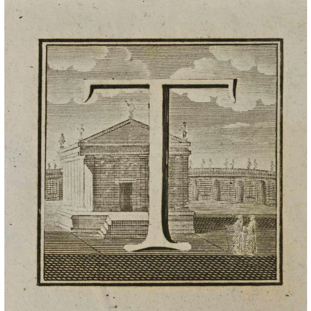 Letter of the Alphabet T, from the series "Antiquities of Herculaneum", is an etching on paper realized by Luigi...