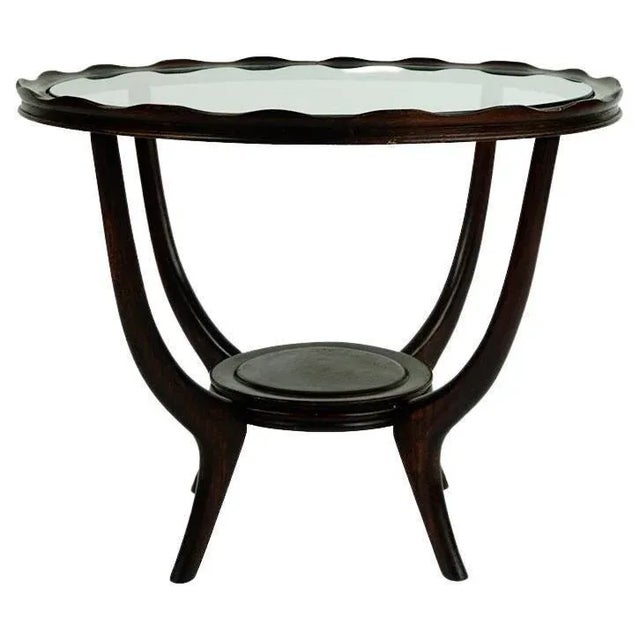 Mid-Century Italian Glass Circular Top Coffee Table attributed to Carlo Di Carli, 1950s For Sale - Image 10 of 10