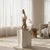 Vintage Modernist Large White Plaster Three Women Sculpture For Sale - Image 10 of 10