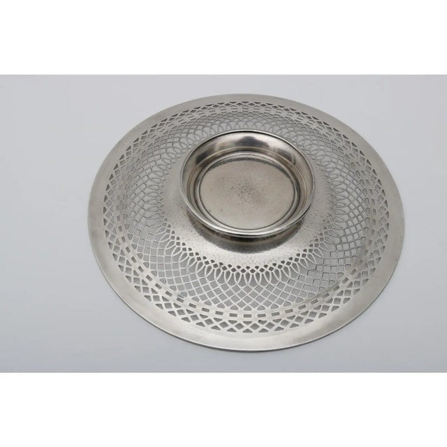1920s Silver Plated Serving Dish Tray For Sale - Image 4 of 7