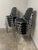 Black Leather Dining Chairs by Charlotte Perriand for Les Arcs, 1960s, Set of 12 For Sale - Image 9 of 10