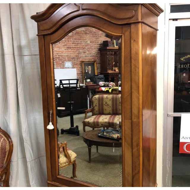 Late 19th Century 19th Century Antique French Louis XV Single Door Armoire For Sale - Image 5 of 11