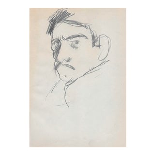 1960s Portrait Drawing of a Man For Sale
