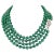 Green Onyx Double-Strand Necklace With Sterling Silver Leopard Clasp For Sale - Image 4 of 5