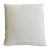 Custom-tailored reversible pillow in designer ultra soft creamy white ribbed cotton blend fabric. Same fabric on reverse....