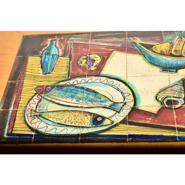 Tile Top Maple Dining Table, France, Circa 1950s For Sale - Image 10 of 13