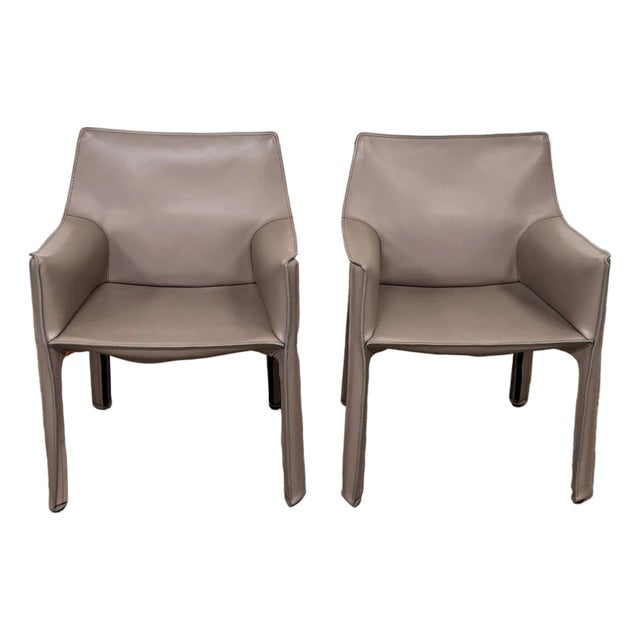 Cassina Cab 413 Dining Chairs - Set of 2 For Sale